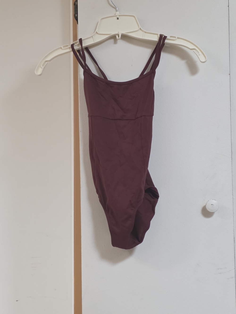 Bloch Maroon Double-Strap Dance Leotard